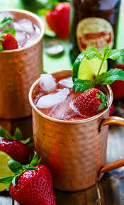 Strawberry Moscow Mule Spicy Southern Kitchen Recipe Refreshing Summer Cocktails Mule Recipe Refreshing Summer Drinks