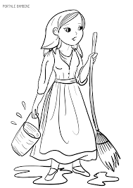Illustrazioni E Disegni Di Cenerentola Da Colorare Cenerentola Disegni Borse Fai Da Te Fettuccia