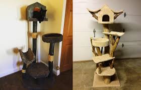 Cat trees, towers and condos are the perfect way to give your kitty the added climb and elevation in the comfort and safety of your home. This Diy Pet Tree House Keeps Cat S Wild Instincts In Mind