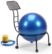 Live Up Balance Ball Posture Chair Exercise Yoga Ball Chair Metal Frame With Wheels For Home And Office Ball Chair Office Ball Chair Metal Chairs