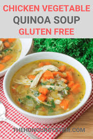 Sometimes The Only Answer Is Soup This Chicken Vegetable Quinoa Soup Is A Fun Twist On The Classic Ch Quinoa Soup Vegetable Soup With Chicken Vegetable Quinoa