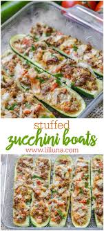 Easy Stuffed Zucchini Boats With Several Recipe Ideas Lil Luna Recipe Recipes Zucchini Boat Recipes Food