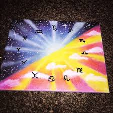 Astrology Pastel Canvas Etsy In 2020 Cute Canvas Paintings Canvas Art Painting Cute Canvas