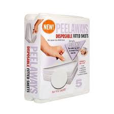 Peelaways Disposable Fitted Bed Sheet With 5 Peel Away Disposable Layers 100 Waterproof Mattress Protector Queen Walmart Com Waterproof Mattress Fitted Bed Sheets Mattress Protector