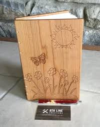 Wooden Journal Diary Journals Wood Diary Mother S Day Gifts Carved Book Cover Carved Journal Memories Unique Gifts Cherry Wood Custom Carved Stitch Book Wood Book