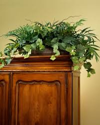 palm & ivy armoire silk foliage planter