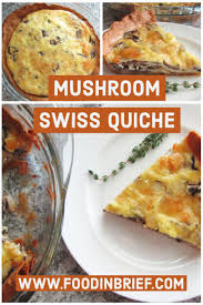Mushroom Swiss Quiche Food In Brief Recipe In 2020 Quiche Stuffed Mushrooms Quiche Recipes
