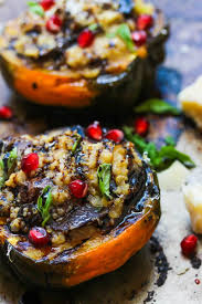 Mushroom And Quinoa Stuffed Acorn Squash Recipe Food Recipes Acorn Squash Recipes