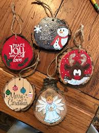 Painted Christmas Ornaments Wood Christmas Ornaments Christmas Ornaments Christmas Ornament Crafts