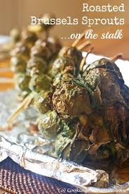Roasted Brussels Sprouts On The Stalk Cooking On The Side Roasted Brussel Sprouts Brussel Sprouts Veggie Side Dish Recipes
