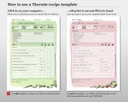 Thermomix Editable Recipe Template Journal Instant Pdf Etsy Recipe Template How To Make Notes Paper Binder