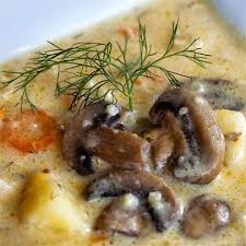 Russian Mushroom And Potato Soup Recipe Russian Recipes Soup Recipes Stuffed Mushrooms
