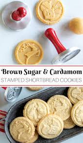 Brown Sugar Cardamom Stamped Shortbread Cookies Recipe Stamp Cookies Recipe Cookies Recipes Christmas Cookie Recipes