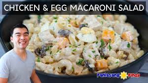 Chicken And Egg Macaroni Salad Panlasang Pinoy Youtube Egg Macaroni Salad Macaroni Salad Salad