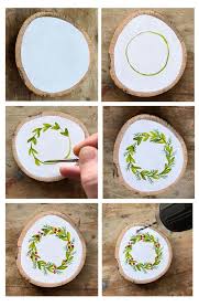 Learn How To Paint Your Own Hand Painted Christmas Wreath Ornament Painted Christmas Ornaments Christmas Crafts Christmas Diy