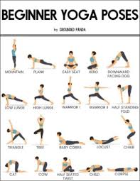 20 Yoga Poses For Complete Beginners Free Printable Basic Yoga Poses Easy Yoga Workouts Yoga Workout Routine