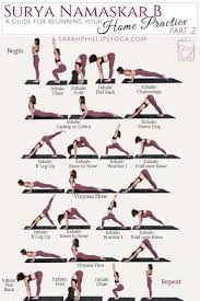 Surya Namaskar B Jeune Namaskar Surya Jeune Namaskar Surya Easy Yoga Workouts Cool Yoga Poses Yoga Routine