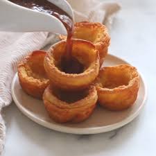 Perfect Vegan Yorkshire Puddings Tall Crispy Golden Sides Soft And Slightly Gooey Bottoms And A Video Vegan Yorkshire Pudding Vegan Desserts Yorkshire Pudding