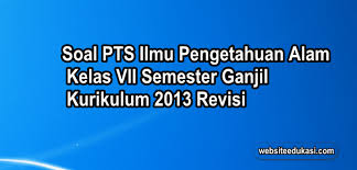 Soal Pts Ipa Kelas 7 Semester 1 K13 Tahun 2020 2021 Websiteedukasi Com
