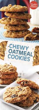 Chewy Oatmeal Cookies Recipe Oatmeal Cookies Chewy Oatmeal Cookie Recipes Food