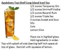 Applebees Top Shelf Long Island Iced Tea Long Island Iced Tea Recipe Long Island Iced Tea Long Island Iced