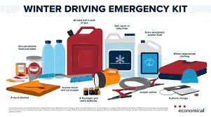 10 Items To Keep In Your Winter Driving Emergency Kit Economical Insurance Check your tires and make sure your chains fit before the first winter storm and check tire pressure during cold weather. 10 items to keep in your winter driving