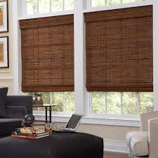 Intercrown Cordless Woven Wood Roman Shades 48 X 64 At Menards Woven Wood Roman Shades Woven Shades Living Room Colors
