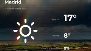 El Tiempo En Madrid Prevision Para Hoy Miercoles 14 De Octubre De 2020