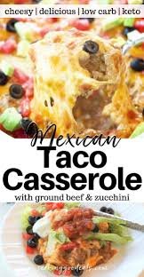 Zucchini Ground Beef Taco Casserole Video Recipe Video In 2020 Ground Beef Mexican Food Recipes Ground Beef Tacos