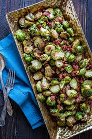 Roasted Brussels Sprouts With Bacon And Balsamic Sprout Recipes Balsamic Recipe Roasted Brussel