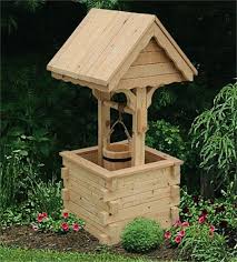 Amish Outdoor Wooden Wishing Well With Pine Roof Jumbo Amish Made Wishing Wells 4458 Wishing Well Garden Decor Garden Projects
