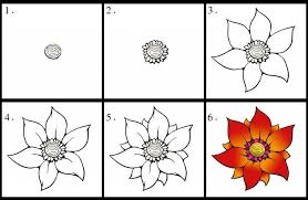 Come Disegnare Un Fiore Tutorial Per Disegni Per Bambini Sei Passi Da Seguire Disegno Di Fiori Schizzi Di Fiori Disegno Di Una Rosa