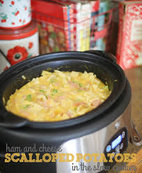 Ham Cheese Scalloped Potatoes In The Slow Cooker Cheese Scalloped Potatoes Scalloped Potatoes Scalloped Potatoes And Ham