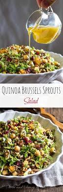 Warm Quinoa Brussels Sprouts Salad Recipe Brussel Sprout Salad Recipes Vegetarian Recipes
