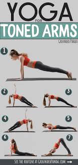 10 Minute Yoga Routine To Get Strong Toned Arms In 2020 Arm Yoga Yoga Routine Yoga Poses For Beginners