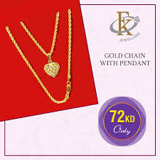 This Beautiful Pendant With Chain From Fk Jewellers Will Jazz Up Your Attires Get It Now Price 72 Kd Gold Carat 22 Gold Chain With Pendant Gold Jewels