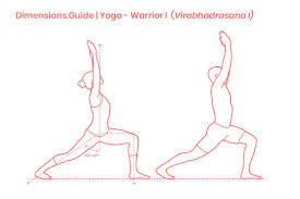 Warrior I Yoga Pose Warrior Poses Guided Drawing