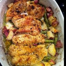 Garlic Lemon Chicken With Green Beans Red Potatoes Recipes Food Main Dish Recipes