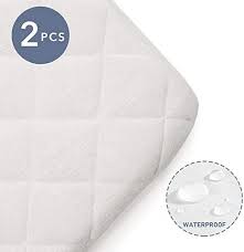 New Waterproof Crib Mattress Protector Set 2 Standard 52x28 Inches Toddler Mattress Cover Soft Fitted Bamboo Baby Mattress Pad 9 Inch Pocket Breathable Viny In 2020 Toddler Mattress Crib Mattress Protector Baby Mattress