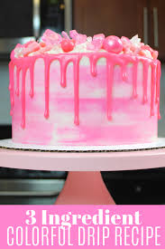 Colored Drips Easy Two Ingredient Recipe Tutorial Recipe In 2020 Drip Cake Recipes Drip Cakes Cake