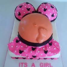 The borders are created from rolled fondant. Minnie Mouse Baby Shower Cake Cakecentral Com