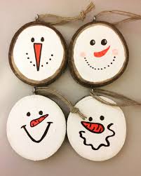 Snowman Snowmen Wood Slices Ornaments Christmas Painting Diy Christmas Ornaments Christmas Crafts Xmas Crafts