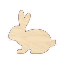 Bunny Wood Cutout Rabbit Easter Bunny Unfinished Wood Etsy In 2021 Wood Cutouts Easter Bunny Animal Cutouts