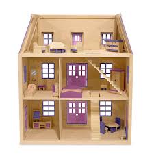 Lowest Price On Melissa Doug Multi Level Wooden Dollhouse Dollhouse Set 4570 Shop Today Doll House Plans Wooden Dollhouse Doll House