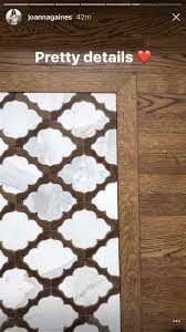 Joanne Gaines Fixer Upper Arabesque Tile Inlay In Wood Flooring Arabesque Tile Inlay Flooring Tile Rug