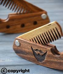 Folding Comb Walnut Beard Comb Personalized Custom Engraved Wooden Comb For Men Him Fear The Beard Beard Comb Beard Accessories Beard Combs Mens Grooming Kit