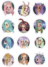 Zodiac Girls Illustration Series In Order Virgo Capricorn Taurus Pisces Scorpio Cancer Aquarius Gemini Libr Zodiac Art Astrology Artwork Horoscope Art
