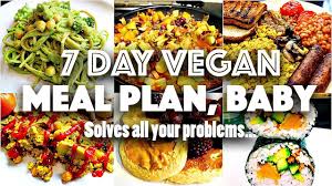 7 Day Vegan Challenge Meal Plan Easy Go To Recipes Meal Planning Vegan Meal Plans Vegan Challenge