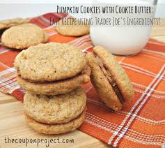 Trader Joe S Recipes Easy Pumpkin Cookies With Cookie Butter The Coupon Project Pumpkin Cookies Easy Pumpkin Cookie Recipe Easy Pumpkin Cookies Recipes