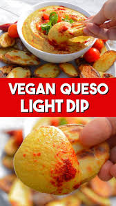 Queso Cheese Light Dip Recipe Low Calorie Vegan Vegan Queso Vegan Queso Dip